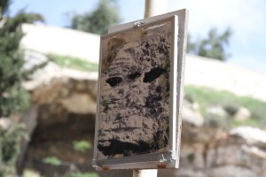 Picture from around 1900 of what the rock face looked like. This was also beside a major road out of Jerusalem which was another necessary characteristic of the Roman's. Crucify in a very public place to send a message to other would be rebels.