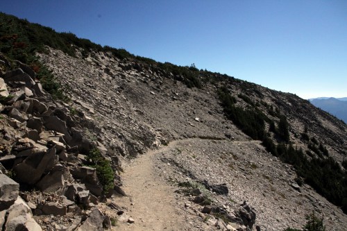 As I walked on the Sunrise Rim Trail here I realized a slip could easily result in a 1000 foot or more tumble.