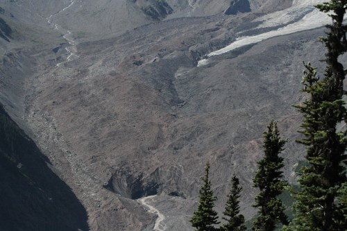 Close up of the bottom of Emmons Glacier.