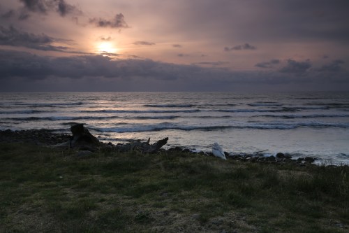 Sunset approaches. View from Sunset Boulevard in Seaside, Oregon.