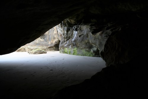 View from back in one of the Sea Caves.