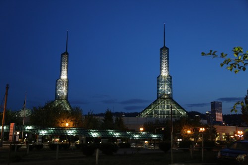 It was pretty late as we headed to our hotel a few blocks from the Portland Civic Center. Proud of this shot which was taken at night without a tripod. 